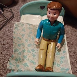 1993 Fisher Price Loving Family Father and Bed